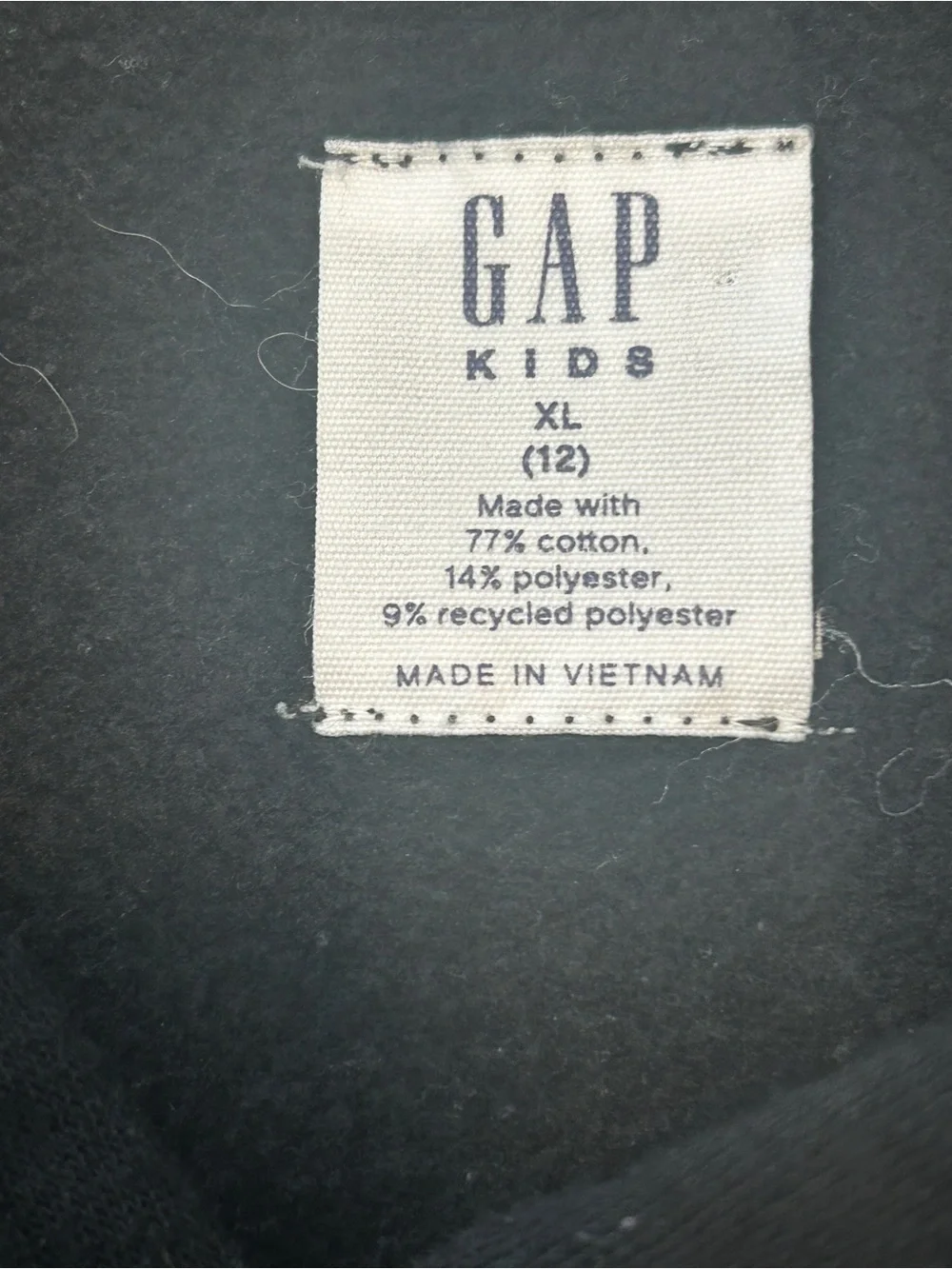 GAP Black Hoodie with Metallic Pink Logo